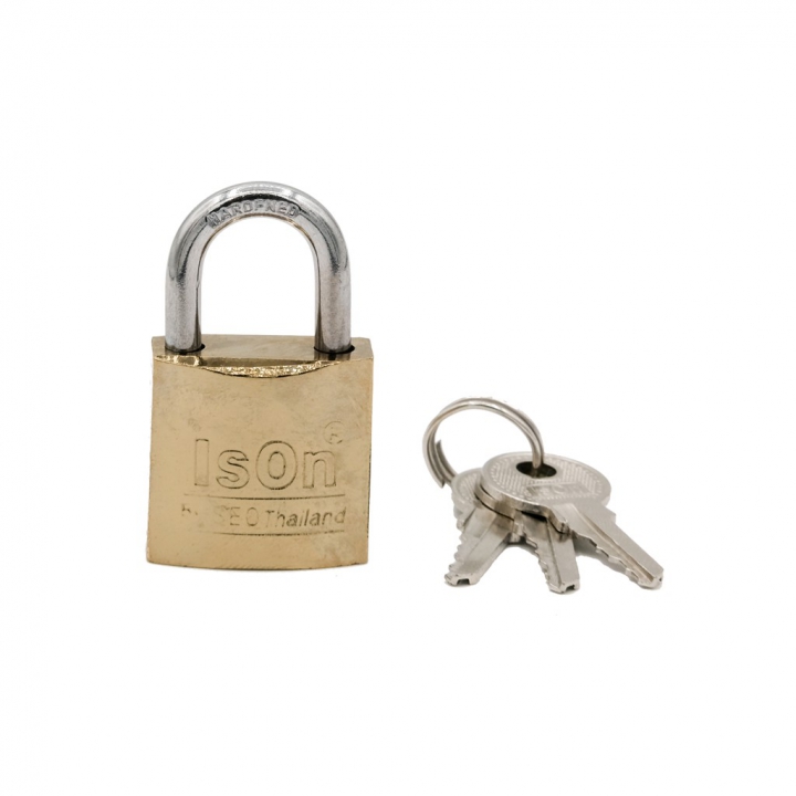 กุญแจสปริง 32 มม. ISON ชุบสีทองเหลือง