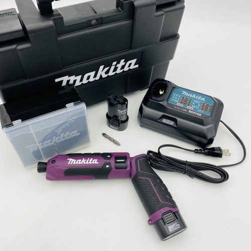 (สภาพดี/ยืนยันการใช้งาน) สว่านกระแทกปากกาชาร์จ Makita TD023DHXAP สีม่วงพร้อมแบตเตอรี่ 2 ก้อนที่ชาร์จ 7.2V พร้อมกล่องพิเศษ