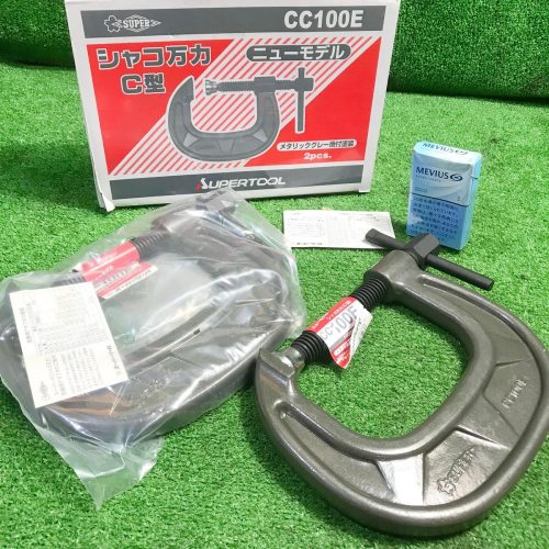 Seihan.q346 Super Tool Shaco ปากกาจับชิ้นงาน C Type รุ่นใหม่ (CC100E) Shacoman ขนาด 100มม. สีเทาเมทัลลิกชุด 2 ชิ้น
