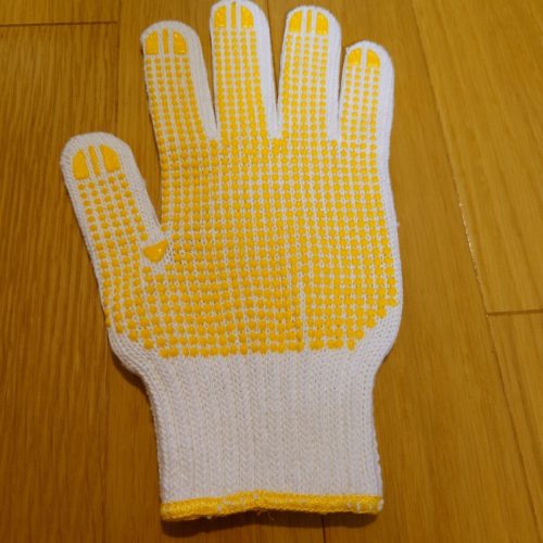 ถุงมือกันลื่นถุงมือทำงานสีเหลือง 125 คู่ 125 คู่
