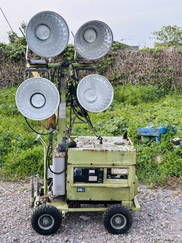 YANMAR Light Boy ฟลัดไลท์ 4 ดวงสเปค 50Hz พร้อมเครื่องกำเนิดไฟฟ้าการทำงานของ Mobile Light Tower ยืนยันการรับโดยตรงเฉพาะเมือง Bando เท่านั้น