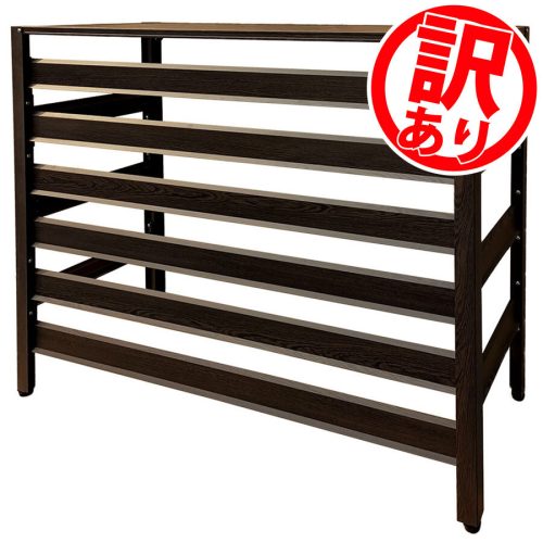 │ KB108 ฝาครอบเครื่องปรับอากาศ Outdoor Unit (สีน้ำตาลเข้ม) ลายไม้ฝาครอบ Outdoor Unit กว้าง 108 ซม. อลูมิเนียม Outdoor Unit DIY ประหยัดพลังงาน ALMAX