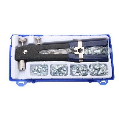 Hand Riveter 86 ชิ้นพร้อมสกรูมือ Nutter ใส่ Nut Rivet Tool ใช้งานร่วมกับ M3 M4 M5 M6 M8 Riveter เครื่องมือพิเศษ DIY