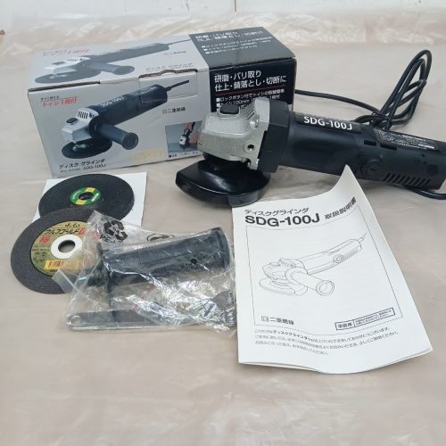 SHINKO เครื่องบดแผ่นดิสก์ SDG-100J 100V 1 ของเล่นเครื่องมือไฟฟ้าขัดมือเครื่องมือเครื่องบดแผ่นดิสก์การทำงานยืนยัน