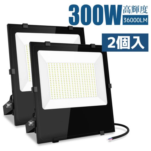 ใหม่ LED Floodlight 300W ความสว่างสูง 36000LM 6500K แสงกลางวันกลางแจ้งกันน้ำ IP66 ป้ายป้องกันภัยพิบัติสินค้าทำงานกลางแจ้ง Camping Yinleader
