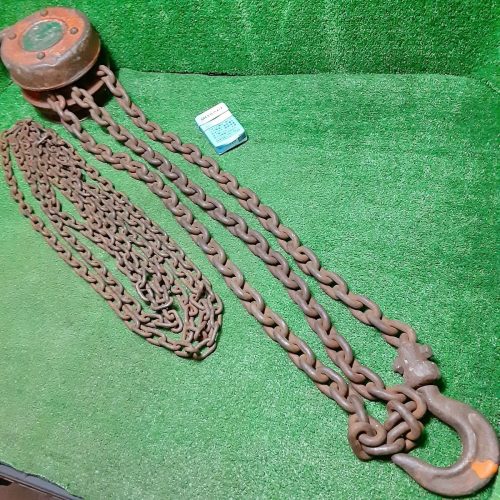 Yasutomo d708 Futaba Manufacturing Chain block/chain block (FS-AL) ความสูงในการยกประมาณ. ตะขอ 2.5 ม. 1t การขันโหลดการขนถ่าย/น้ำหนัก/งาน/โรงงาน/ไซต์งาน