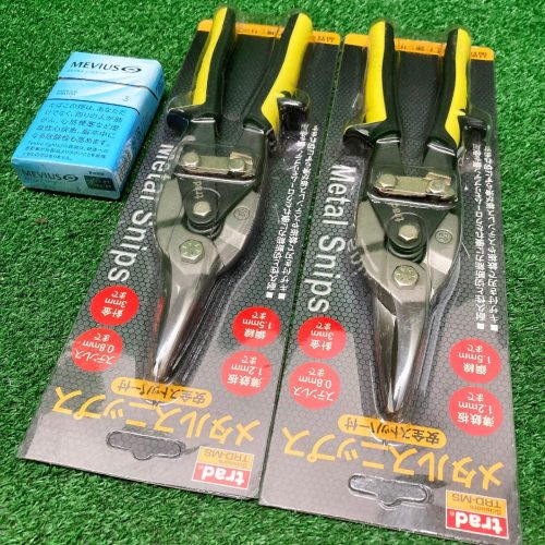 Shiraku.Q665 เครื่องตัดสแตนเลส Sankyo (สูงสุด 0.8 มม.) เครื่องตัดโลหะ TRD-MS พร้อมกรรไกรกั้นความปลอดภัยกรรไกรตัดโลหะชุด 2 ชิ้น