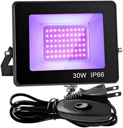 แสงสีดำ 30W LED Floodlight อัลตราไวโอเลต UV แสงสีดำกันน้ำ IP66 แสงบ่มแสง UV แสงเวที Store Wall Street Light ไฟตกแต่งตกปลา Aquarium