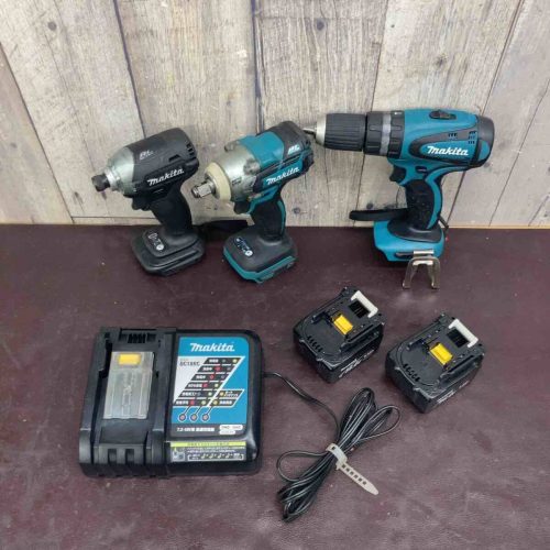 (ใช้แล้ว) สว่านกระแทก Makita TD137DRFXB สว่านกระแทก HP440DZ ประแจผลกระทบ TW284DZ รายการชุด (ร้าน Higashi Yamato)