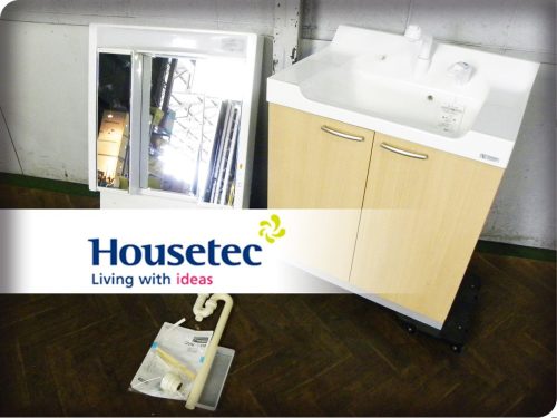 ของตั้งโชว์รายการที่ยังไม่ได้ใช้ Housetec/Housetech QVM W75 โต๊ะเครื่องแป้ง/กระจกสามด้าน/ตู้กระจกโต๊ะเครื่องแป้งห้องน้ำ ybb778k