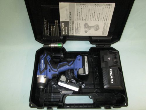 ของดีมือสอง HiKOKI สว่านกระแทกไร้สาย FWH14DGL 14.4V แบตเตอรี่ 2 ก้อนที่ชาร์จหลายหลุมพร้อมกล่อง