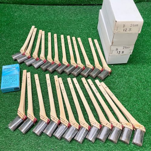 Shinraku Q821 Brush Brush 24mm ความยาวรวม 22cm ขนแปรงยาว 35mm 1 กล่อง 12 ชิ้นชุดสี 24 ชิ้น