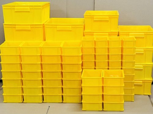 ภาชนะพลาสติกใหม่สีเหลือง 4 แบบ 93 ชิ้นกล่องอะไหล่กล่องเครื่องมือชุดปริมาณมากกล่องอะไหล่กล่องอะไหล่ใช้ในเชิงพาณิชย์