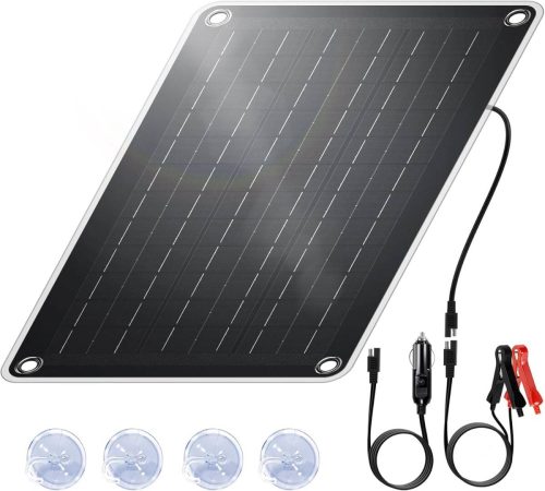ใหม่ 20W ประสิทธิภาพการแปลงแผงโซลาร์เซลล์ 22.5% 12V การบำรุงรักษาการชาร์จวัสดุ PET Monocrystalline IP68 กันน้ำพร้อมกับไฟ LED แผงโซลาร์เซลล์แคมป์ปิ้ง LVYUAN