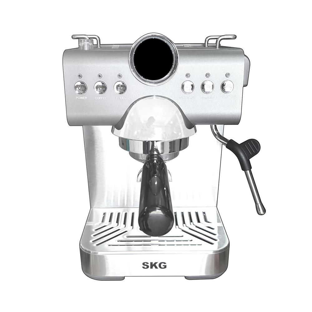 เครื่องชงกาแฟเอสเพรสโซ่ SKG SK-1218-NEW สีเงิน