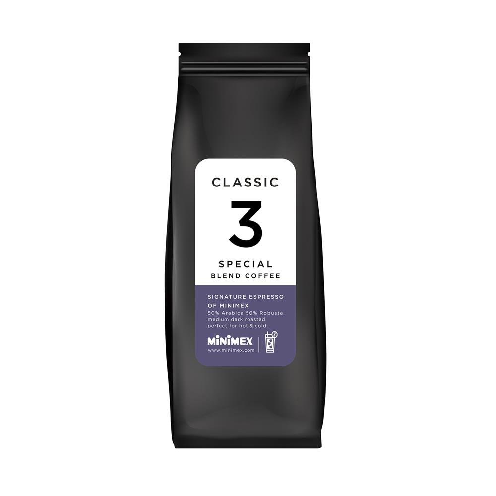 เมล็ดกาแฟคั่ว MINIMEX CLASSIC สูตร 3 250 กรัม