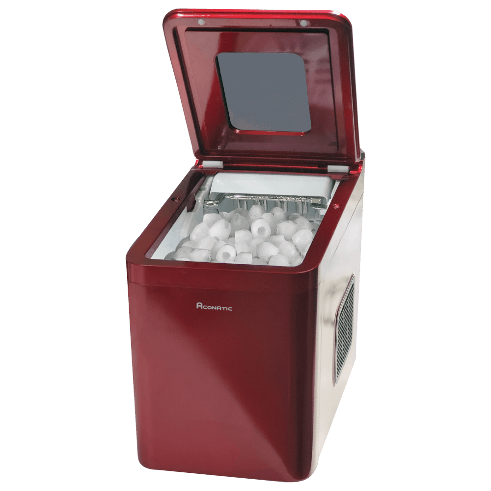 เครื่องทำน้ำแข็งอัตโนมัติ ACONATIC รุ่น AN-ICM1501 ความจุ 1.5 ลิตร สีแดง