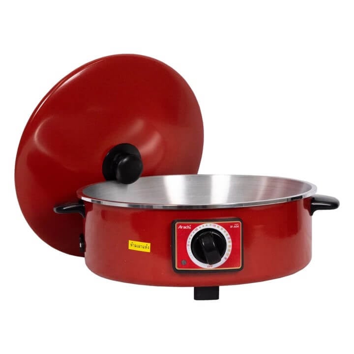 กระทะไฟฟ้า Arachi รุ่น SF-A04 ขนาด 12 นิ้ว 2 ลิตร สีแดง