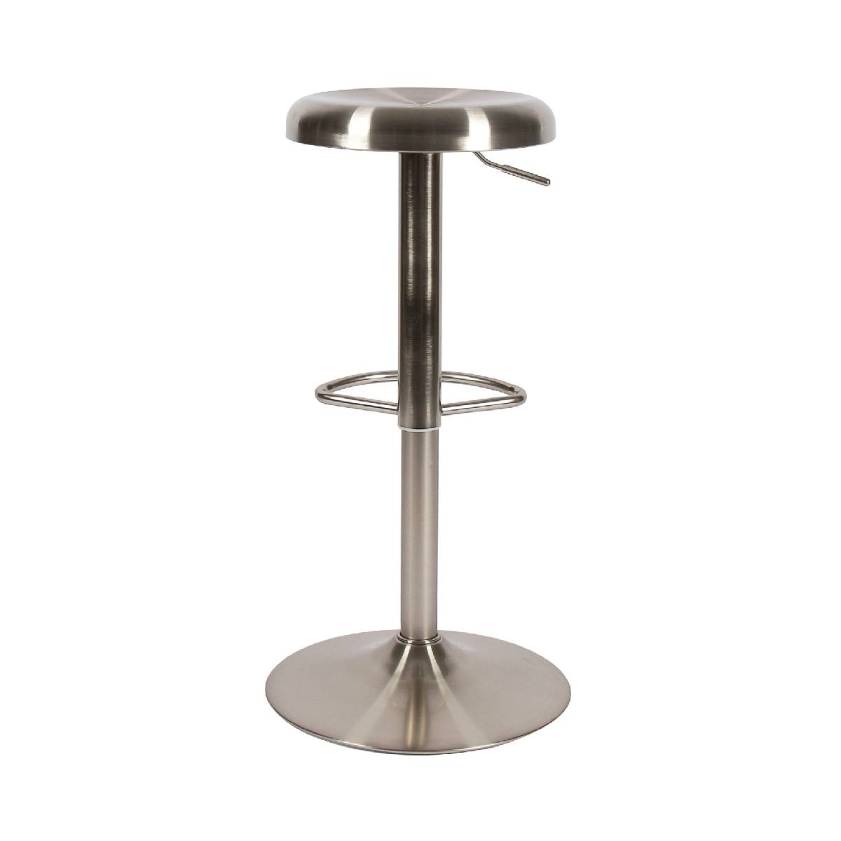 DECOS เก้าอี้บาร์ สแตนเลส ทรงกลม รุ่น DELBOY สีเงิน