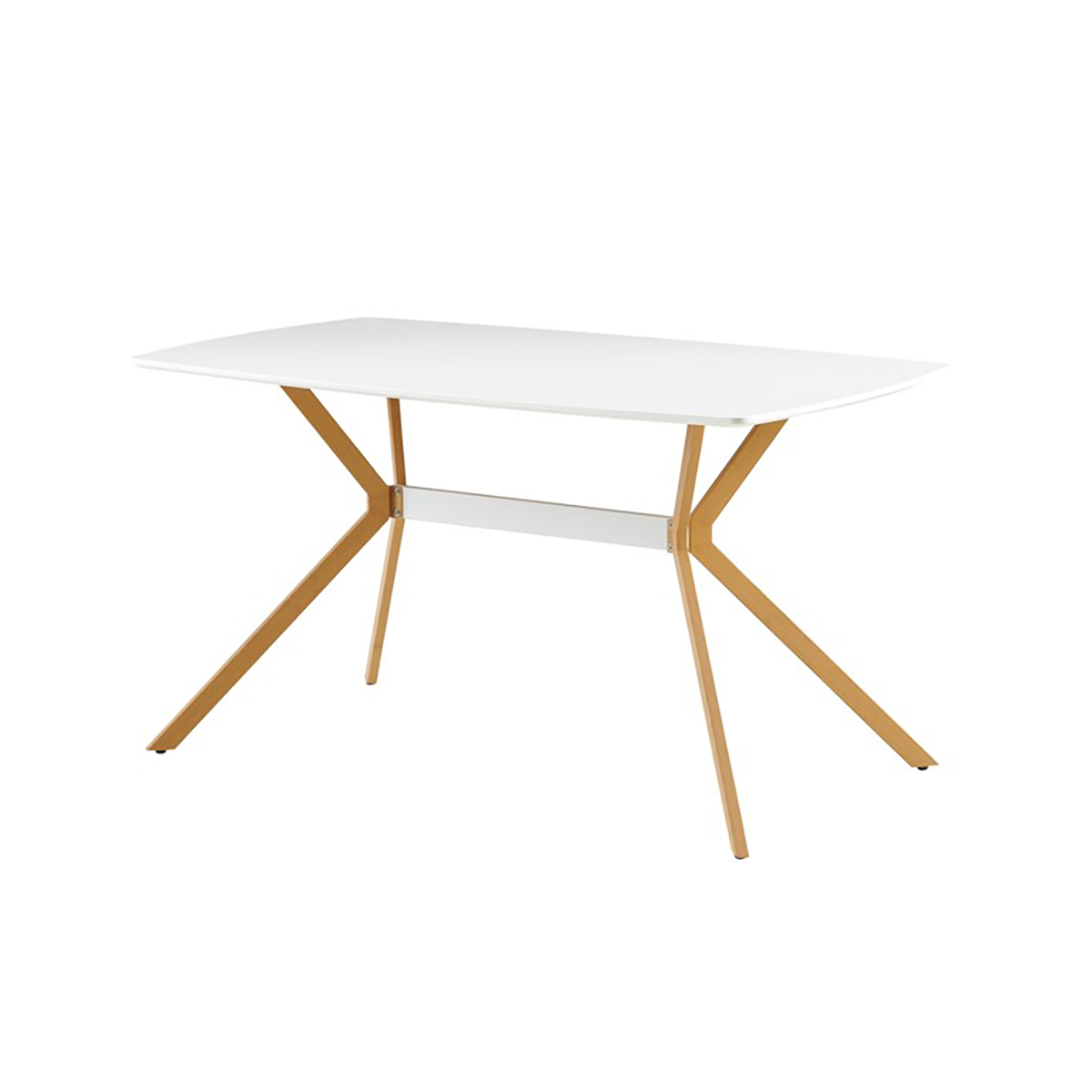 DECOS โต๊ะอาหารเมลามีน 140 ซม. รุ่น CARTER สีขาว