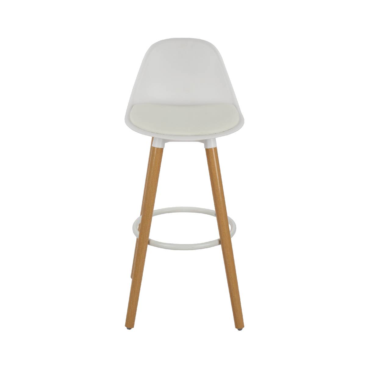 DECOS เก้าอี้บาร์ PU รุ่น BONIE สีขาว