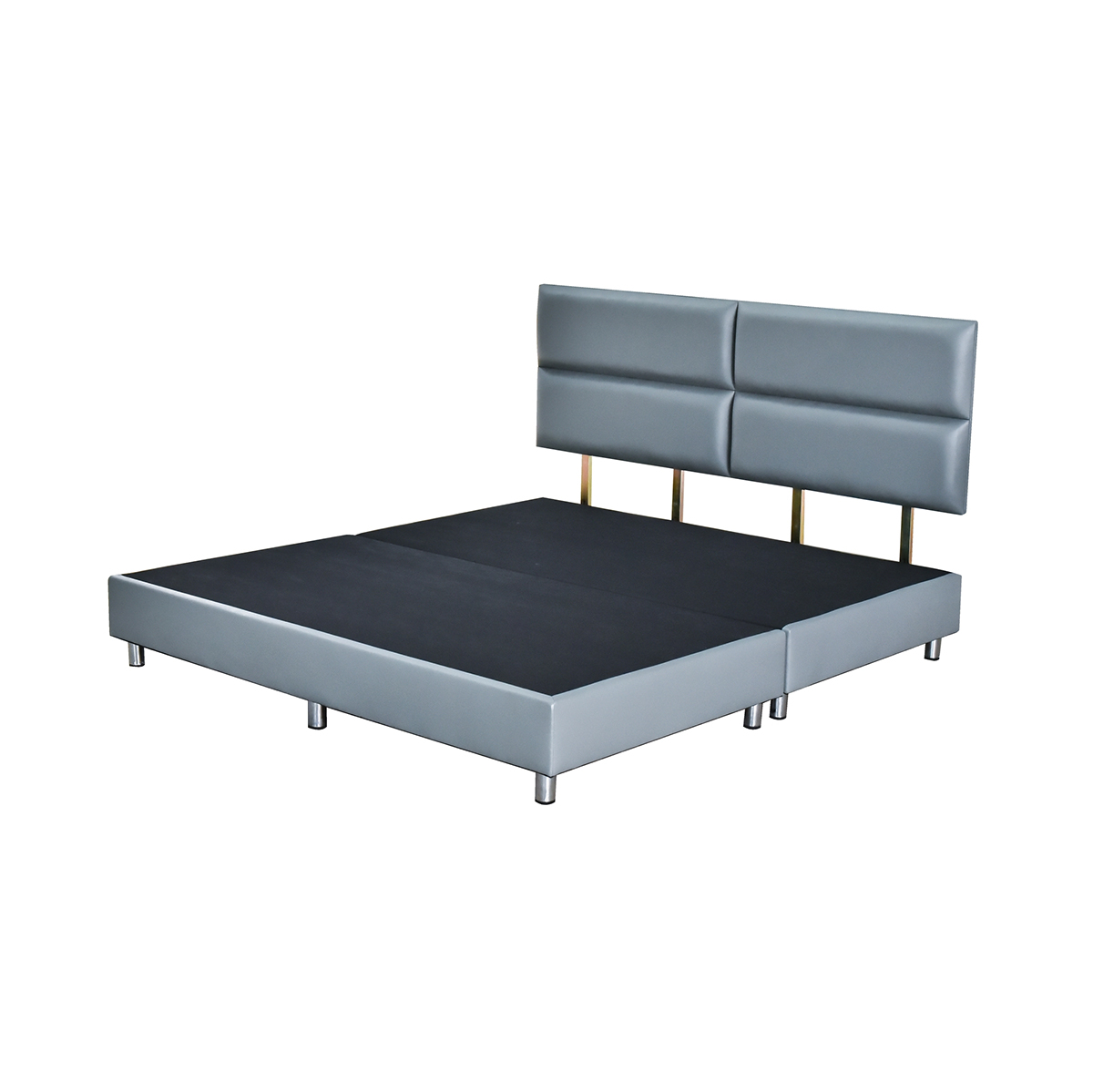 SWANA เตียงนอนหนัง 5 ฟุต รุ่น Hugo สีเทาเข้ม