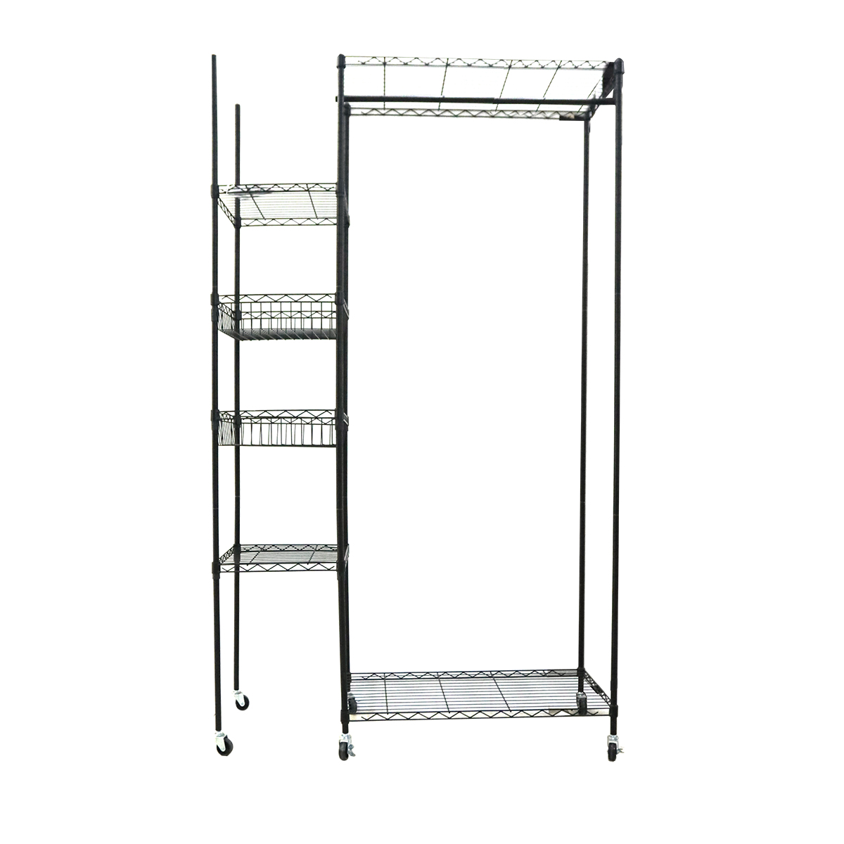 DECOS โครงตู้เสื้อผ้าเหล็ก 120 ซม. รุ่น Winter สีดำ