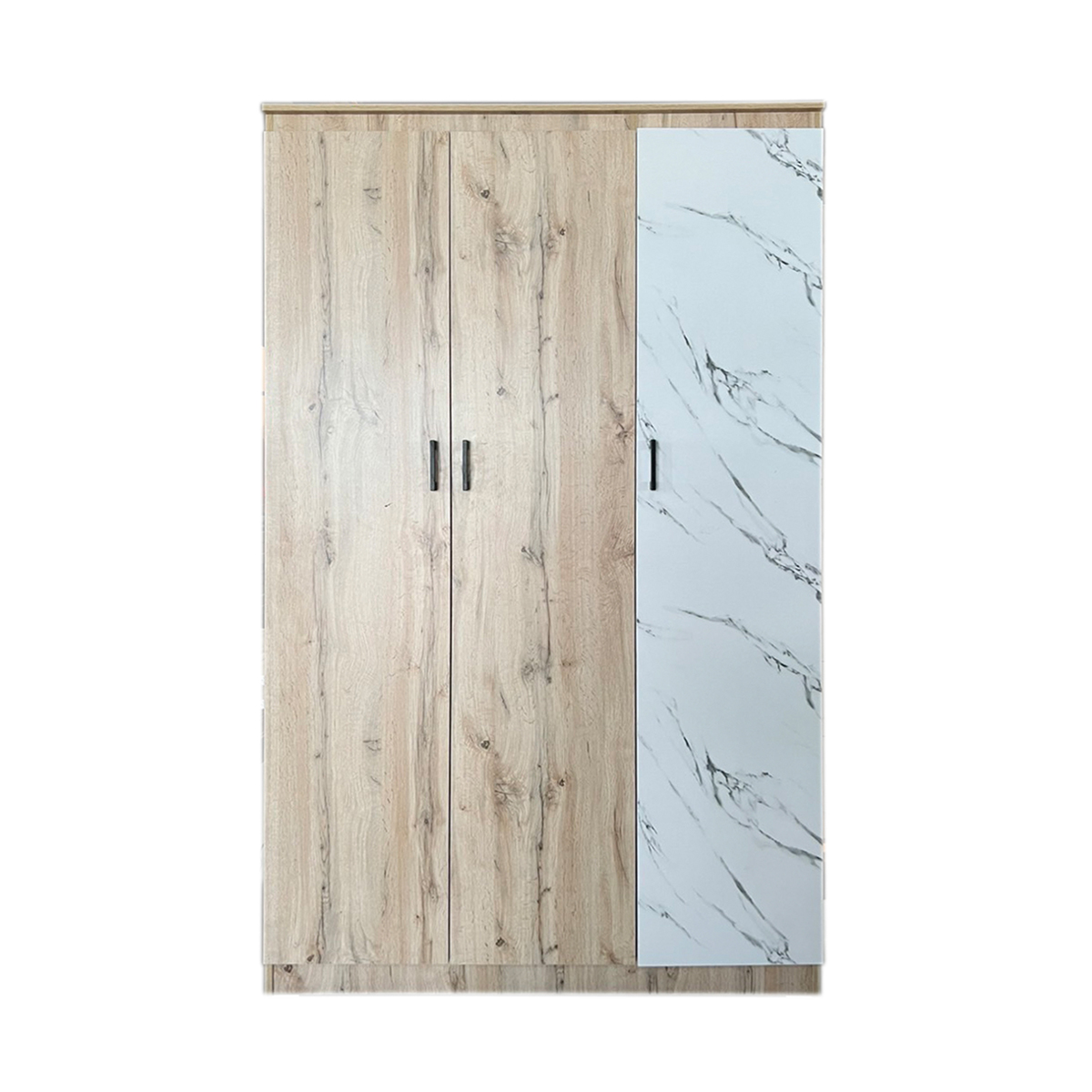 DECOS ตู้เสื้อผ้า 3 บานเปิด 120 ซม. รุ่น LUCKY-PLUS สีน้ำตาล