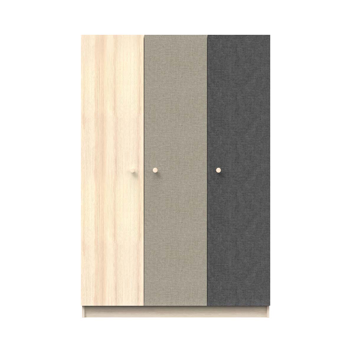 DECOS ตู้เสื้อผ้า 3 บานเปิด 120 ซม. รุ่น Moana สีน้ำตาล