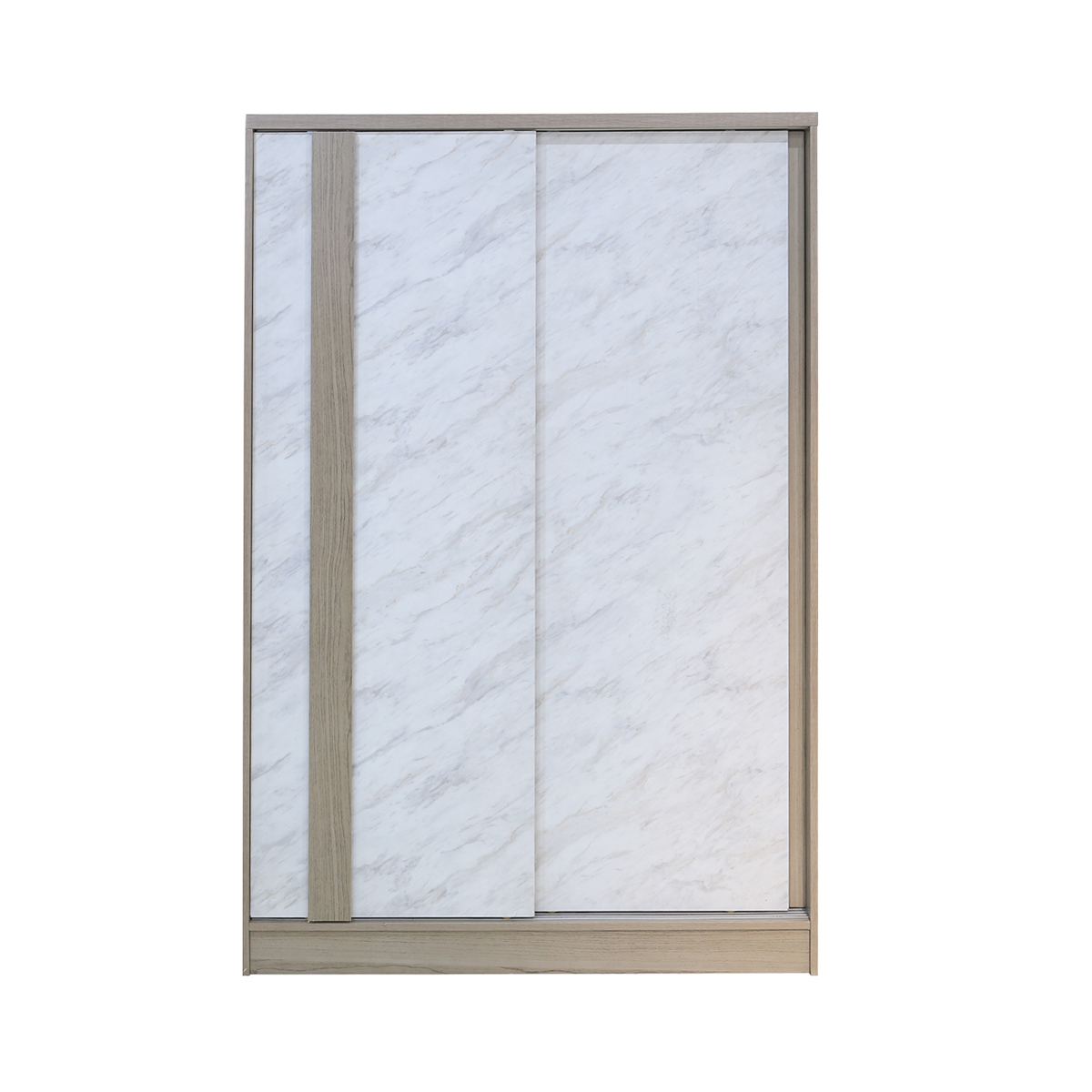 DECOS ตู้เสื้อผ้า บานเลื่อน 120 ซม. รุ่น June ลายหิน สีไม้