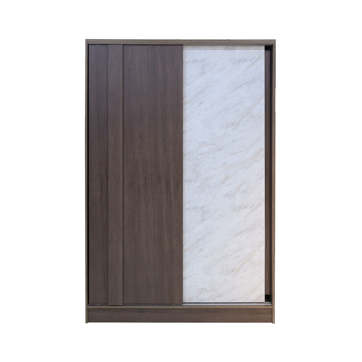 DECOS ตู้เสื้อผ้า บานเลื่อน 120 ซม. รุ่น June ลายหิน สีโอ๊ค