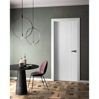 ECO-DOOR ประตูยูพีวีซี รุ่น UPVC 2L 80x220 ซม. สีขาว (ไม่เจาะ)