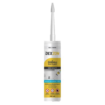 ซิลิโคนไร้กรดกันเชื้อรา DEXZON 300 มล. สีขาว