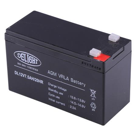 แบตเตอรี่แห้ง DELIGHT 12V 7.5AH
