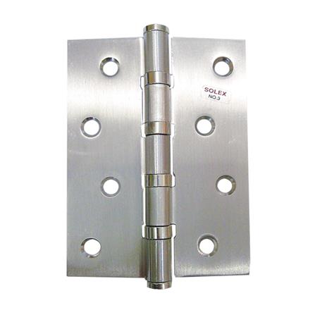 บานพับ 4x3 นิ้ว x 2 มม. SOLEX 4324 สีสเตนเลส (แพ็ก 4 ชิ้น)