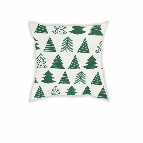 ปลอกหมอนอิง ขนาด 45x45 ซม. สีขาว-เขียว