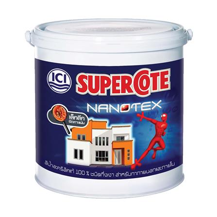สีน้ำทาภายนอก DULUX SUPERCOTE NANOTEX BASE C กึ่งเงา 3 ลิตร