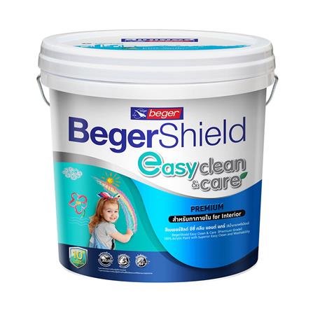 สีน้ำทาภายใน BEGER BEGERSHIELD EASY CLEAN &amp; CARE BASE C กึ่งเงา 2.5 แกลลอน