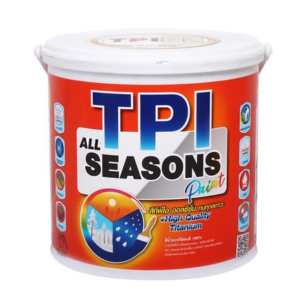 สีน้ำทาภายนอก ชนิดกึ่งเงา TPI ALL SEASON สีขาวไลท์ 1 แกลลอน