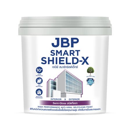 สีน้ำทาภายนอก ชนิดกึ่งเงา JBP SMART SHIELD-X BASE A 2.5 แกลลอน