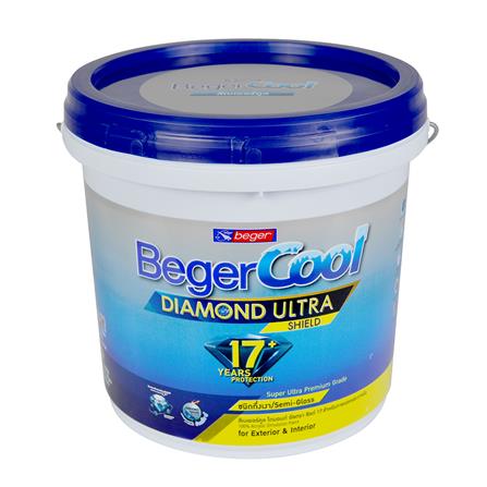 สีน้ำทาภายนอก BEGER COOL DIAMONDSHIELD 17 BASE B กึ่งเงา 2.5 แกลลอน