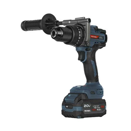 สว่านกระแทกไร้สาย (พร้อมแบตเตอรี่) ROWEL DBD160 20 โวลต์