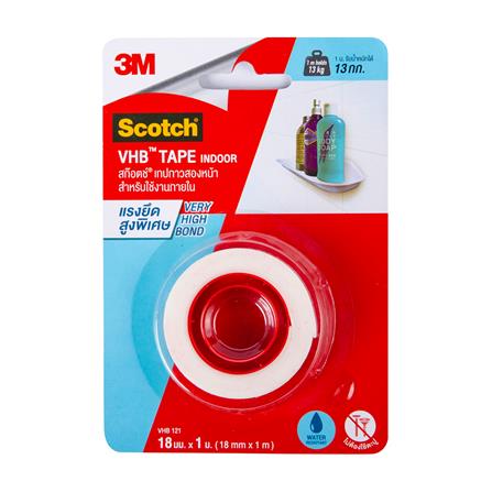 แผ่นเทปกาว 2 หน้า แรงยึดสูง 3M 18 มม. x 1 ม.