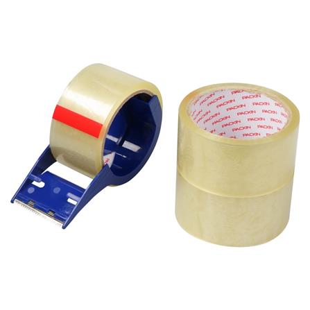 เทป OPP พร้อม ตัวตัด PACK IN 2 นิ้วX45Y แพ็ค3ชิ้น