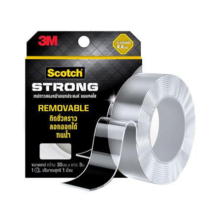 เทปกาวสองหน้าอเนกประสงค์ แบบเจลใส 3M 30มม.x3ม.