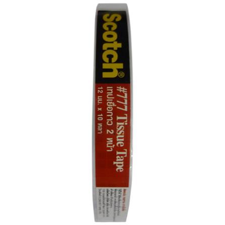 แผ่นเทปกาว 2 หน้า บาง 3M 12 มม.x9 ม. สีขาว