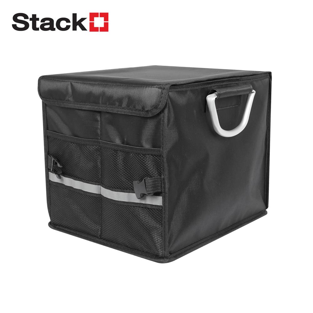 กล่องผ้าเก็บของท้ายรถ STACKO GLAMOR 29X33X29 ซม. สีดำ