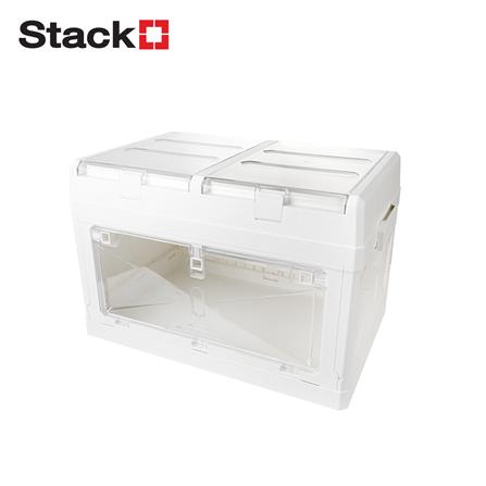 กล่องเก็บของพับได้ STACKO GLAM SIZE S 48.5x31x32 ซม. สีขาว