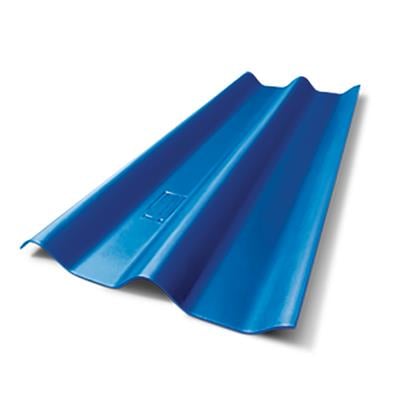 กระเบื้องลอนคู่ ตราเพชร ขนาด 50 x 120 x 0.5 ซม. สีฟ้ารุ่งโรจน์