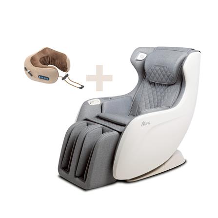 เก้าอี้นวดไฟฟ้า RESTER NOVA สีเทา + เครื่องนวดคอไฟฟ้า INAP สีน้ำตาล